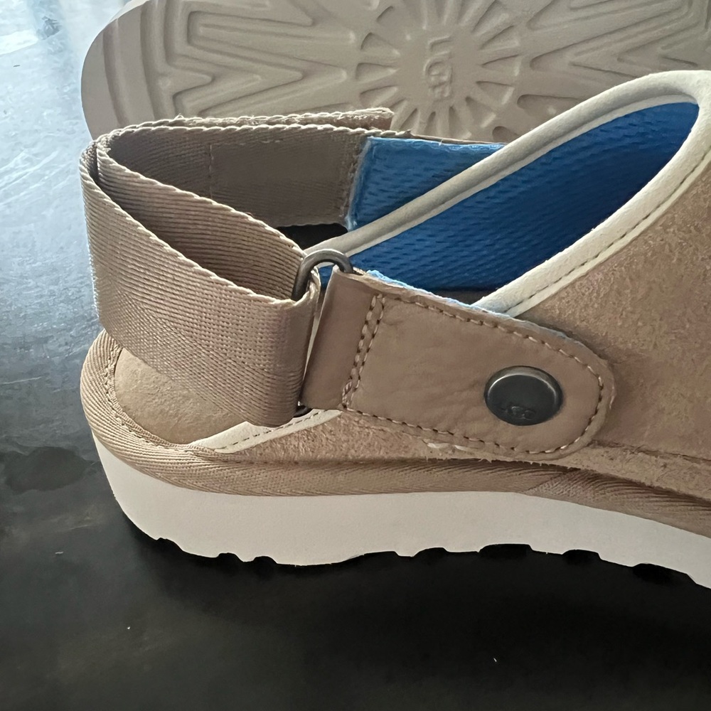 *NEW* UGG Goldencoast Clog Suede Slingback Sandals | Size 8 Driftwood - Picture 7 of 7